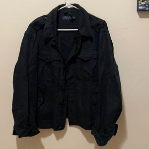 Polo unlined lined military officer’s style jacket